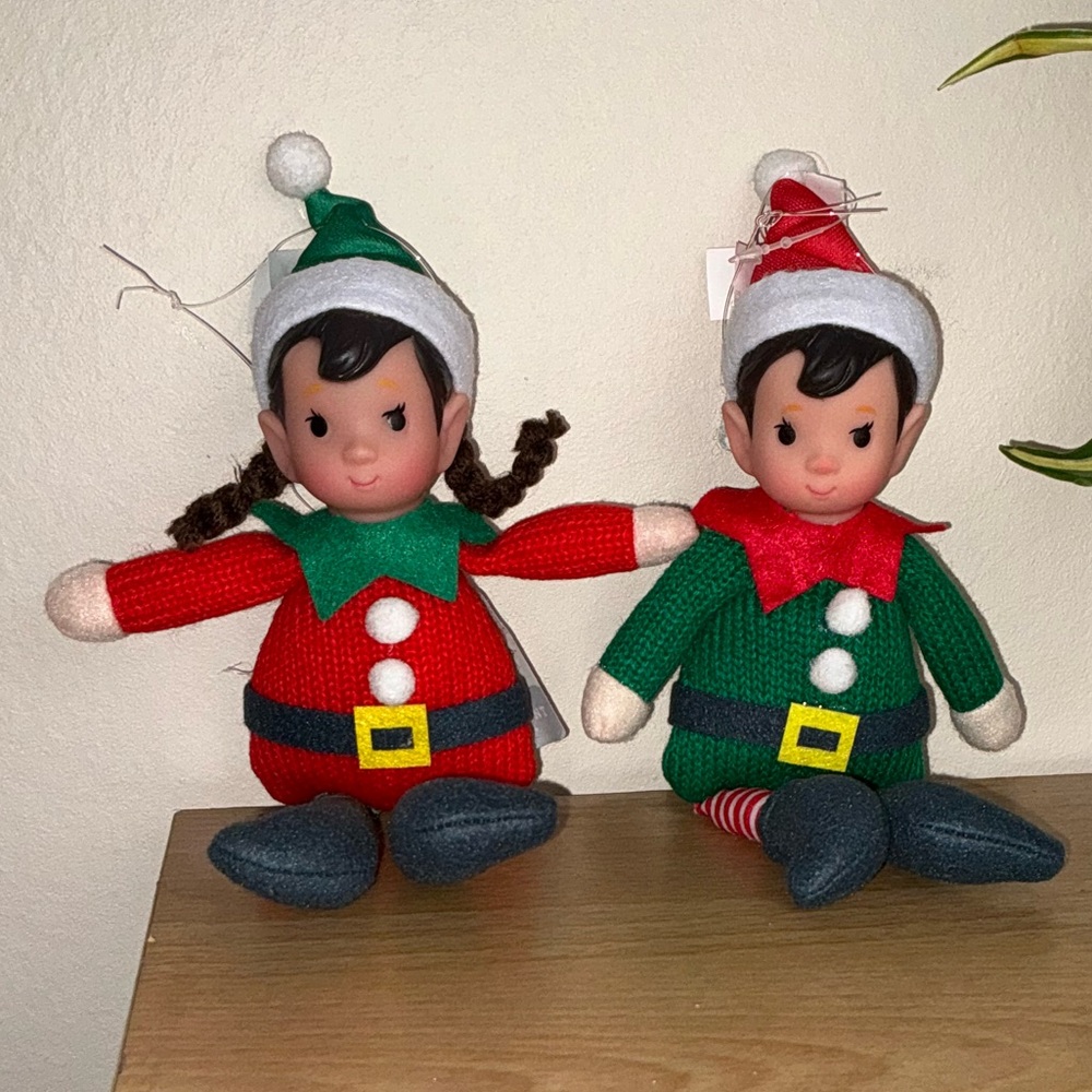 2 Elf Children Christmas Tree Ornaments from WonderShop at Target